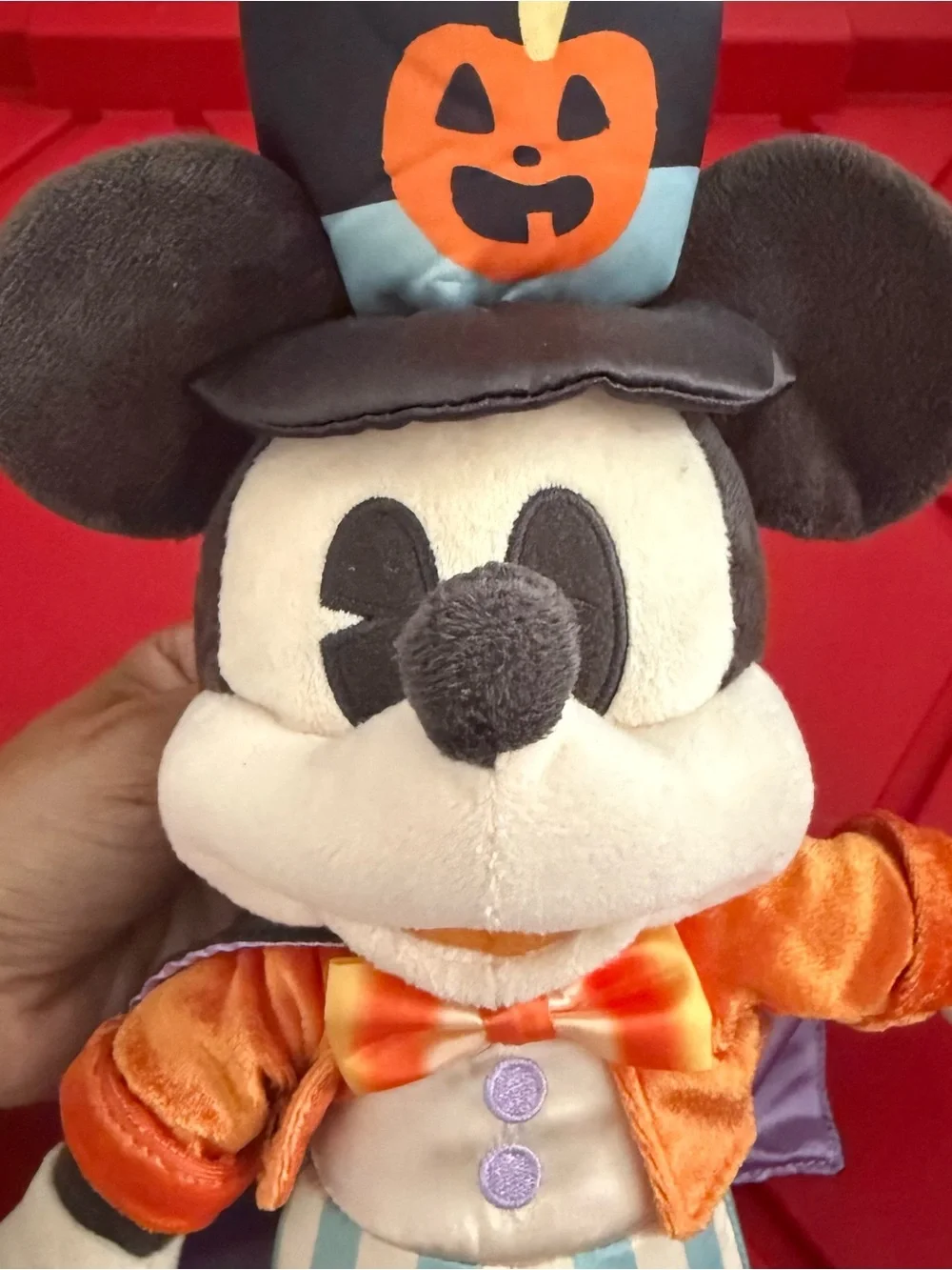Disney Halloween Mickey Mouse Plush - Orange, Blue & Black